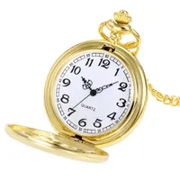 Relógios de bolso relógio de ouro para homens vovô presente pingente cadeia FOB mulheres aniversário cair
