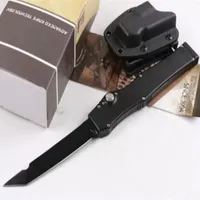Mic (svart T-huvudgjuteri) Utomhus Camping Jakt Survival Knife Som en present till Vänner EDC Tool