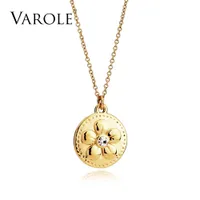 VAROLE 14 Patterns New Fashion Gold Color Chokers Pendants Necklaces For Women/Men Lovers&#039;s Jewelry Collier Necklace