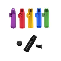 Dispenser Portable Somking Accessories Sealed Metal Smoke Sniffer Flat Bullet Rocket Sniffer Snorter Snuff Bullet Sniffer