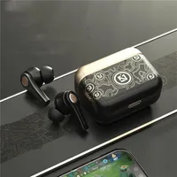 Écouteurs d'or rose noir de luxe de luxe Bluetooth Casquettes de sport sans fil