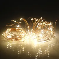 10 м 100 светодиодов водонепроницаемый USB медные проволоки рождественские украшения струны светлый сад двор вел светодиодный светильник