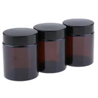 2021 100g Butelki do ponownego napełniania Podróży twarzy Kremowy balsam Cosmetic Container Amber Plastikowy Pusty Makijaż Jar Pot