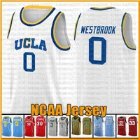 11.19 Mavi Kampüs Ayısı UCLA 0 Russell 0 Westbrook Reggie 31 Miller Jersey NCAA Basketbol Jersey Koleji