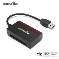 Rocketek CAFT 2.0 lector USB 3.0 a SATA Adapter CAPTER CARD 2.0 y 2.5 "HDD DURCULT / LEER TARJETA SSDCF Simultáneamente1