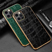 Designer Fashion Phone Falls för iPhone 14 13 12 Mini 11 Pro Max X XR XS 7 8 Plus SE2 Galaxy S22 S21 Obs 20 Luxury Creative Crocodile Pattern Leather Cover Case