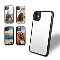 2D SUBLIMATION Cas de téléphone blanc Cas de téléphone en caoutchouc souple pour iPhone 12 11 mini XS XS XS Couverture max avec une feuille d'aluminium en gros en gros