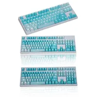 Teclados 1 conjunto de keycaps PBT substituíveis 87 104 108 Teclas de rotulação transparente s injeção Double Backli Chave para teclado mecânico