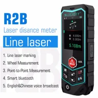 Mitilee Smart Smart Bluetooth Distance Distance Meter USB Rechargable RangeFinder Range laser Finder Ruota Linea laser Livello R2 / R2B T200603