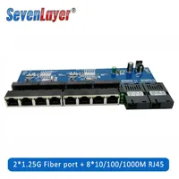 Fiberoptisk utrustning 10/100/1000m Gigabit Ethernet Switch Optical Media Converter PCBA 8 RJ45 UTP och 2 SC Port Board PCB 1PCS1