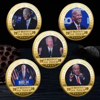 ギフト米国大統領選挙Joe Biden Gold Plated Coin Collibles USA Challenge Man DDA2827のための元のコインメダル