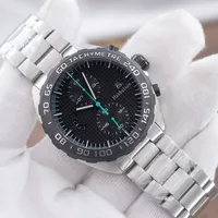 Nuevo reloj deportivo Montre de Luxe F1 Wristwatches Montre Japón Movimiento de cuarzo Cronógrafo Cara negra OROLOGI DA UOMO DI LUSSO