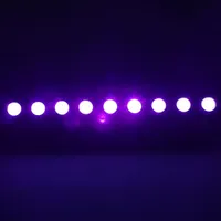 Tout nouveau AC100V-240V 260W UV 9-LED Télécommandé / Auto / Sound / DMX Purple Light DJ Mariage Partie de mariage Éclairage de scène noir