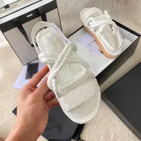 Designer Women Sandals High Quality Womens Slides Crystal Calf leather Casual shoes quilted Platform Summer Beach Slipper 35-40 With box and Shopping bag