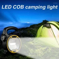 Portable Lanterns Tent Lamp Work Light Hiking Outdoor Torch COB LED 2Colors Super Bright Travel Camping Lights