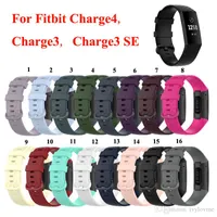 Nieuwste mode Smart Silicone Strap Band voor Fitbit Charge 4 Vervanging Polsband Armband Instelbaar voor Fitbit Charge 3 3 SE 100PCS