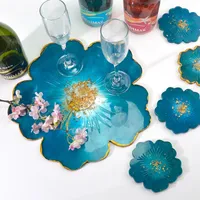 Çay Tepsisi Coaster Kalıp Takım Elbise Çiçek Aracı Şekilli El Yapımı Kristal Epoksi Reçine Silikon Beyaz Kalıplar DIY 32QZ J2