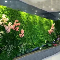 Dekoracyjne kwiaty wieńce sztuczne zielony winorośli bluszcz gałęzie liści roślin ściany wiszące plastikowe rattan trawy bonsai domu wesele wystrój