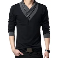 2022 Модный бренд Trend Trend Slim Fit с длинным рукавом рубашка мужчины лоскутное воротник EE V-образным вырезом - рубашка хлопчатобумажные рубашки плюс размер 5XL 220224