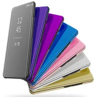 Flip Capas para iPhone 12 Pro Max Samsung Nota 20 S20 S9 PLUS S10 Note8 Telefone Titular Eletrô Clear Smart Smart Cover Case