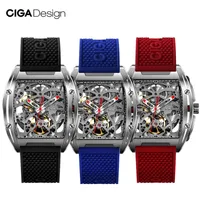 Ciga Design Design Ciga Watch Series Guarda il tipo di barilotto a doppio lato Hollow Automatico Scheletro Meccanico Orologio impermeabile da uomo meccanico 201209