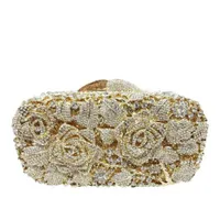 high quality luxury crystal clutch evening bag wedding dress bags crystal clutch flower