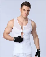 NY044 Sexy Girdles Body Shapers Comfortable Belly Shaper Men Slimming Shirt Elimination Of Male Beer Belly Men Body Shapewear 180G Zipper