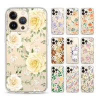 Fancy Print Butterfly Phone Case Cute Custom TPU Cover for iPhone 13 Case Cartoon Slim Crystal Clear Soft Shockproof