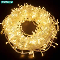 Stringhe 10m 30m 50m LED Garland String Lights Albero di Natale Fairy Light Decorazione di cerimonia nuziale Giardino impermeabile Giardino interni Lampada da esterno da interno 220v