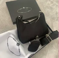 Leinwand Hip-Hop Luxus Umhängetasche Marke 3a mit Kasten Damen Hohe Qualität Messenger Bag Herzförmige Dekoration 2 in 1 Nylon Einkaufstasche