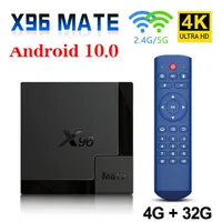 X96 MATE Android 10.0 Smart TV Box 4 GB 32 GB Dual Band WIFI 2.4G / 5G Bluetooth Allwinner H616 Quad Core Set Top Box X96 Mate Mini TVBox