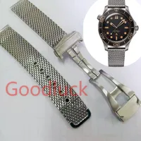 No hay tiempo para morir James Bond 007 300m Strap de la OTAN para Omega Seamaster Band Watch Accessories con plata Original Steel Closp Wristwatches Bands