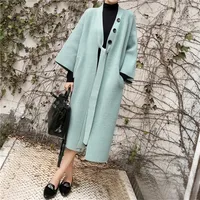Colorfaith Yeni Sonbahar Kış Kadın Kazak Örme Sıcak Kore Tarzı Zarif Rahat Uzun Ceket Giyim Bayanlar SWC8281 201217