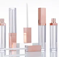 2021 4ml Lip Gloss Flasche mit rosafarbener Goldkappe, leerer Lipgloss-Röhrchen, hochwertiger DIY-Lipgloss-Verpackungsbehälter schneller Versand