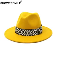Fedora Hat Women Hats For Men Khaki 2021 Women Men Trilby Hat Vintage Autumn Winter Woolen Panama Cap Jazz Hat 220217