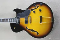 Top Quality Vintage Burst F-Buraco Metade Hollow Body P90 Pick-up ES225 Jazz Electric Guitar