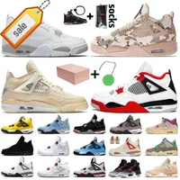 Designer Jumpman 4 Women Men Basketball Shoes 4s White Oreo Sail Infrared Fire Red Veterans Day University Blue Bred Wild Things Trainers L