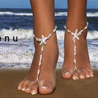 Jewelry Starfish Barefoot Sandals hair clip pool Beach Wedding Bachelorette Party bridal shower bridesmaid Hawaiian summer decoration