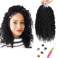 14" Bomb Twist Crochet Hair Spring Twists Crochets Braiding Senegalese Kinky Curly 24strands Pcs Synthetic Hair Extensions LS02QP