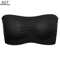 Camisoles Tankları Moda Aksesuarları Seksi Sutyen Tüp Kadınlar Için Iç Çamaşırı Siyah Bandeau Top Kırpma Lady Marka Intimates Giyim1