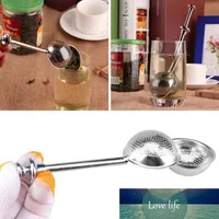 200 pz 18 cm cucchiaio in acciaio inox cucchiaio a sfera a forma di metallo bloccare metallo spice tè filtro infusore filtro squee