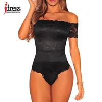 IDRESS ROSA * BLACK BODYSUIT Online Einkaufen Billig Kleidung China Spitze Feste Bodycon Elegante Strampler Jumpsuit Kombiison Femme Y200904