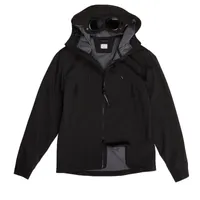 ホットファッションスポーツウインドブレーカージャケットは暖かい屋外シェルゴーグルフードジャケットを保つ