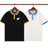 Высочайшее качество Мужские футболки Classic Polos с короткими рукавами летние хлопковая вышивка роскошная футболка новой дизайнерской рубашки поло высокой улицы Tee # 13