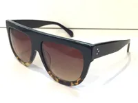 41026 Vintage Sonnenbrille Audrey Mode Frauen Stil ovaler Rahmenklappe Top Übergroße Top Sonnenbrille Leopard PC Plankenrahmen mit Paket geliefert
