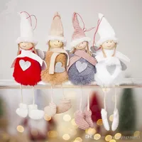 かわいい天使豪華な人形クリスマスの装飾ペンダントクリエイティブクリスマスツリーの装飾品クリスマスの装飾のためのホームナビダードストック