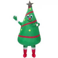 Professionell grön julgran maskot kostym halloween jul fancy party klänning xmas tecknad tecken kostym karneval unisex vuxna outfit
