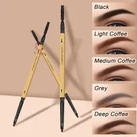 Doppelkopf Microblading Augenbraue Bleistift lang dauerhaft Wasserdicht 5 Farben ultra feiner Dreieck Augenbrasen PMU Position Bleistift