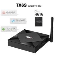 Tanix TX6S Android 10 Smart TV Box Allwinner H616 4GB 32GB 64GB TX6 Установите верхний блок Поддержка 4K Doyble WiFi YouTube 2G 8G