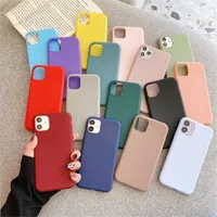 iPhone Candy Color Matte Phone Case 용 the that-Sered Soft TPU 실리콘 충격 방지 표지 14 13 12 Mini 11 Pro Max X XS XR 7 8 Plus 6 6S